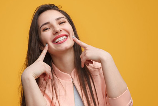 Lady smiles radiantly