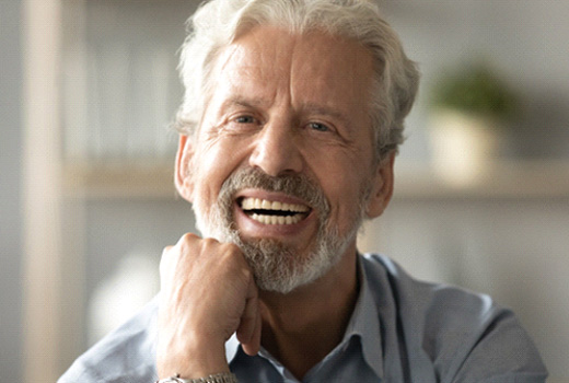 closeup of man smiling